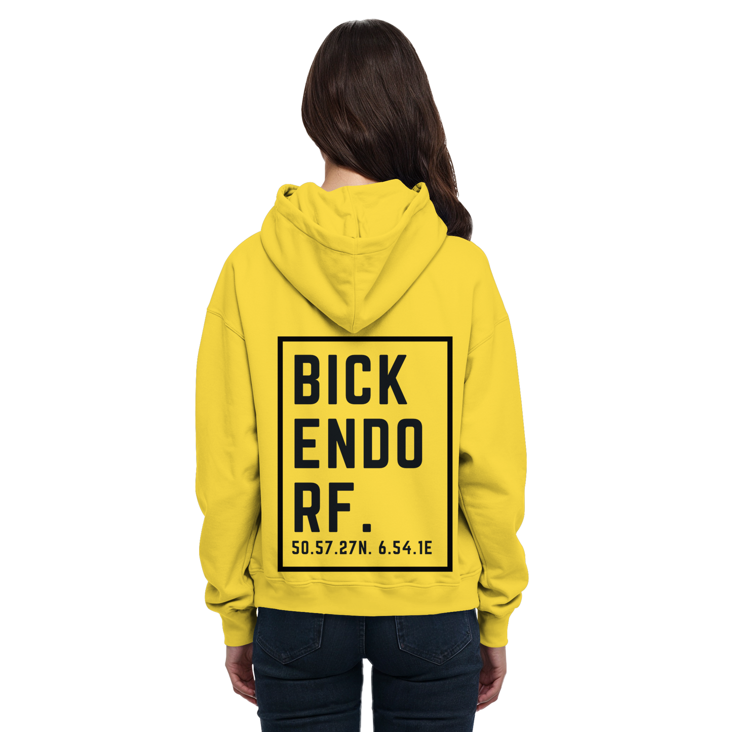 Bickendorf Koordinaten (großer Druck auf dem Rücken) - Basic Unisex Hoodie