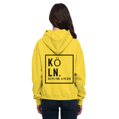 Köln Koordinaten (großer Druck auf dem Rücken) - Basic Unisex Hoodie
