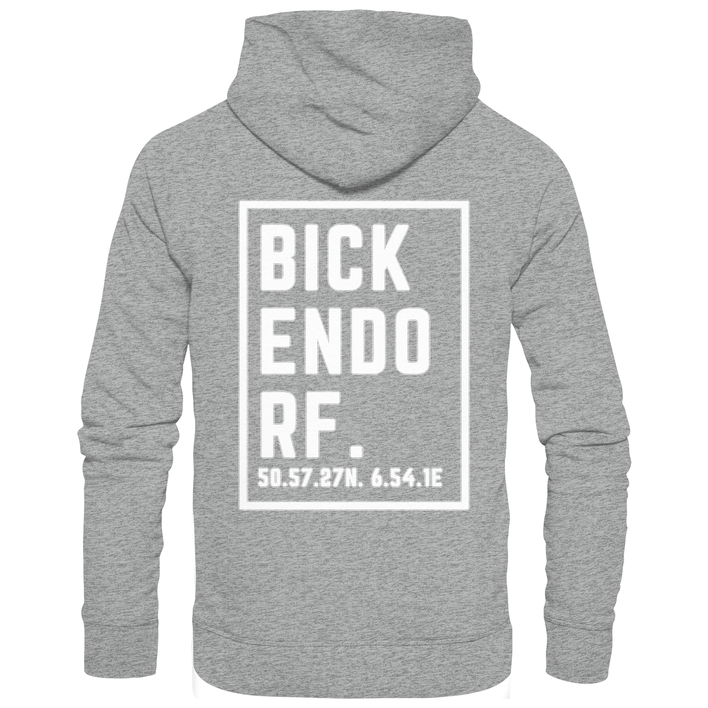 Bickendorf Koordinaten (großer Druck auf dem Rücken) - Basic Unisex Hoodie