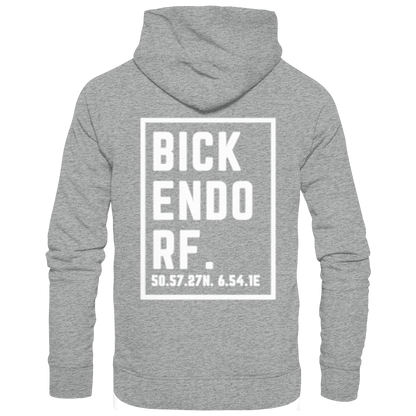 Bickendorf Koordinaten (großer Druck auf dem Rücken) - Basic Unisex Hoodie