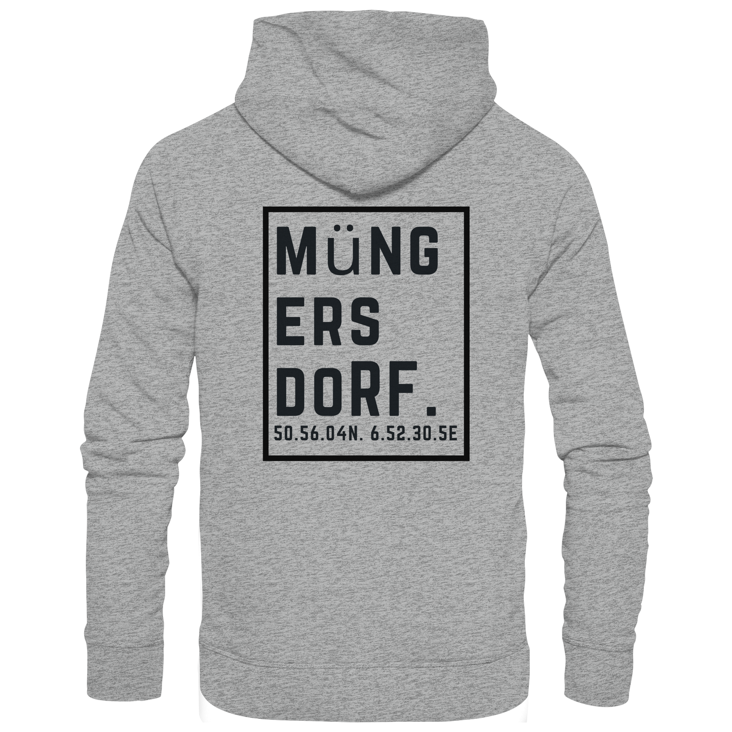 Müngersdorf Koordinaten (großer Druck auf dem Rücken) - Basic Unisex Hoodie
