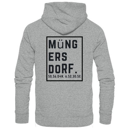 Müngersdorf Koordinaten (großer Druck auf dem Rücken) - Basic Unisex Hoodie