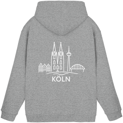 Köln Skyline (großer Druck auf dem Rücken) - Basic Unisex Hoodie
