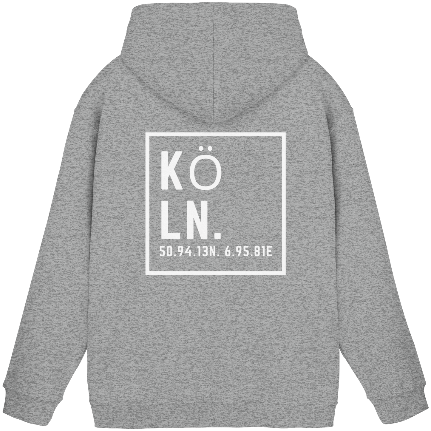 Köln Koordinaten (großer Druck auf dem Rücken) - Basic Unisex Hoodie