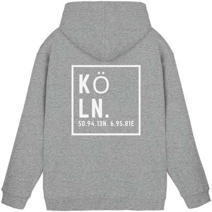 Köln Koordinaten (großer Druck auf dem Rücken) - Basic Unisex Hoodie