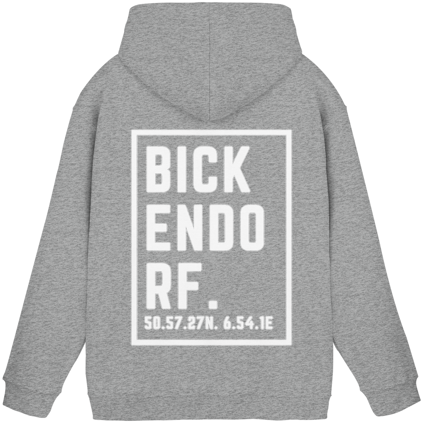 Bickendorf Koordinaten (großer Druck auf dem Rücken) - Basic Unisex Hoodie