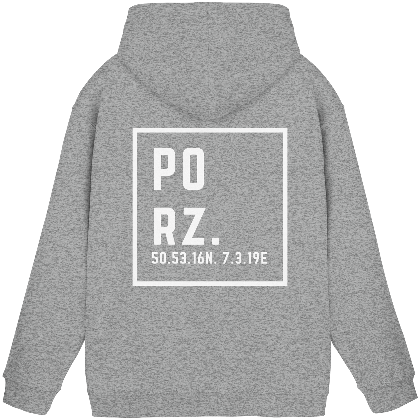 Porz Koordinaten (großer Druck Rücken) - Basic Unisex Hoodie