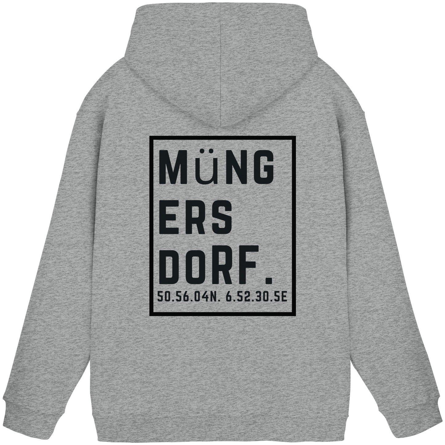 Müngersdorf Koordinaten (großer Druck auf dem Rücken) - Basic Unisex Hoodie