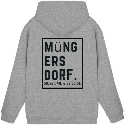 Müngersdorf Koordinaten (großer Druck auf dem Rücken) - Basic Unisex Hoodie