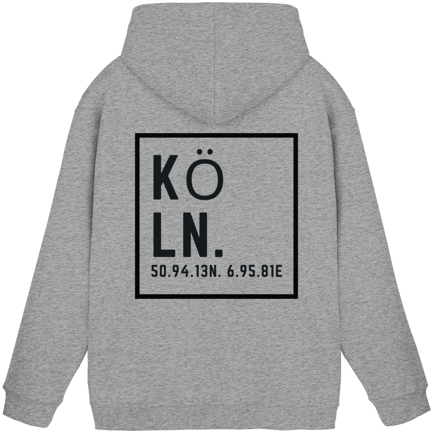 Köln Koordinaten (großer Druck auf dem Rücken) - Basic Unisex Hoodie