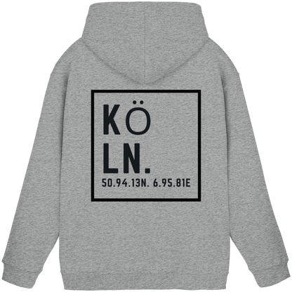 Köln Koordinaten (großer Druck auf dem Rücken) - Basic Unisex Hoodie