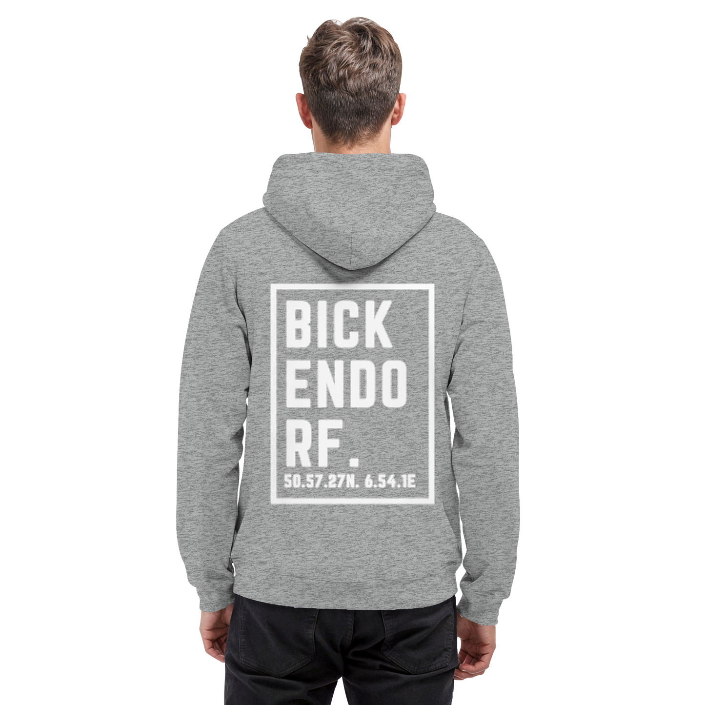 Bickendorf Koordinaten (großer Druck auf dem Rücken) - Basic Unisex Hoodie