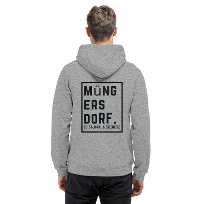 Müngersdorf Koordinaten (großer Druck auf dem Rücken) - Basic Unisex Hoodie