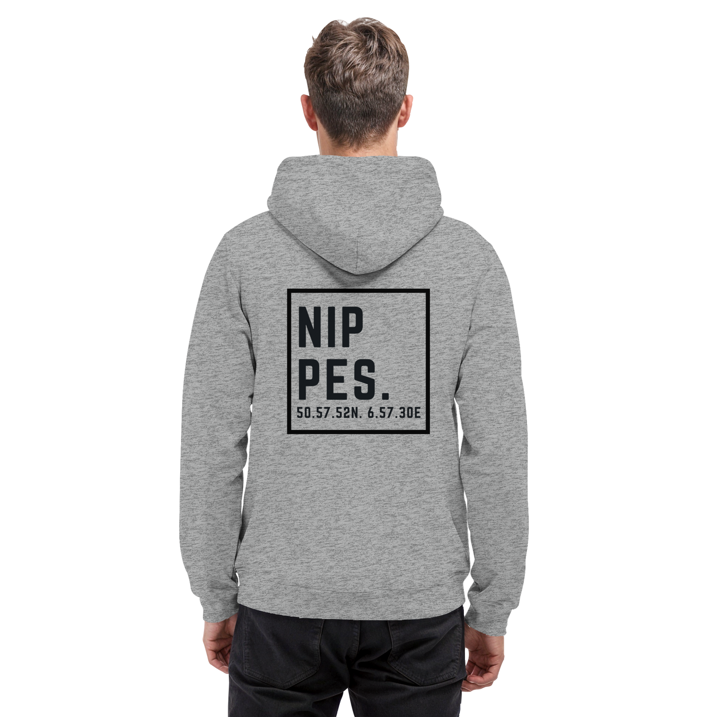 Nippes Koordinaten (großer Druck auf dem Rücken) - Basic Unisex Hoodie