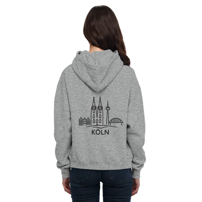 Köln Skyline (großer Druck auf dem Rücken) - Basic Unisex Hoodie