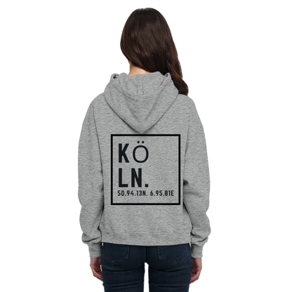 Köln Koordinaten (großer Druck auf dem Rücken) - Basic Unisex Hoodie