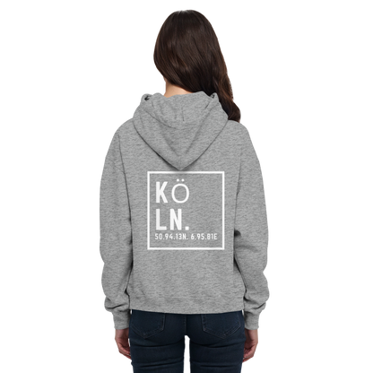 Köln Koordinaten (großer Druck auf dem Rücken) - Basic Unisex Hoodie