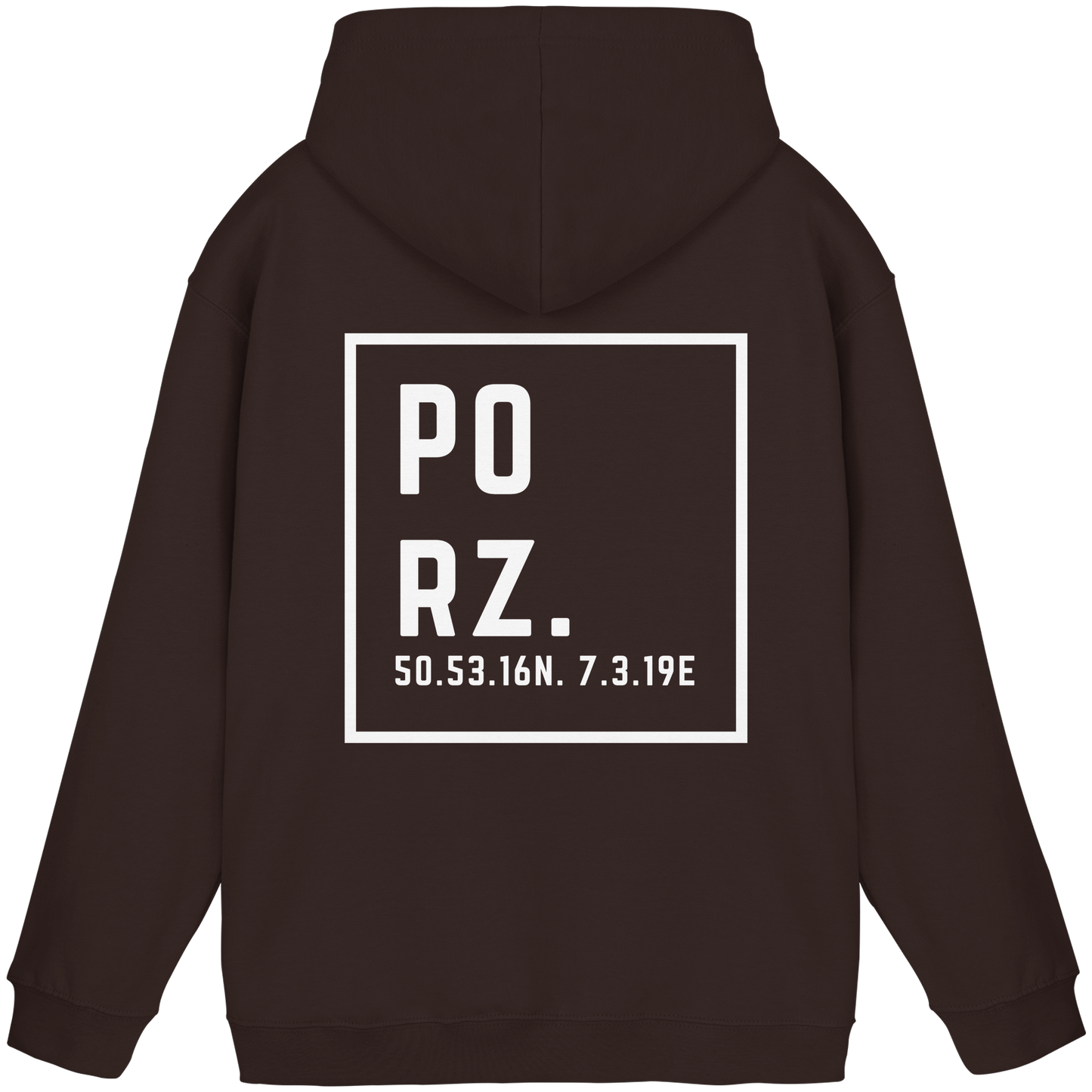 Porz Koordinaten (großer Druck Rücken) - Basic Unisex Hoodie