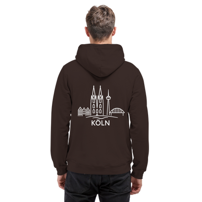 Köln Skyline (großer Druck auf dem Rücken) - Basic Unisex Hoodie