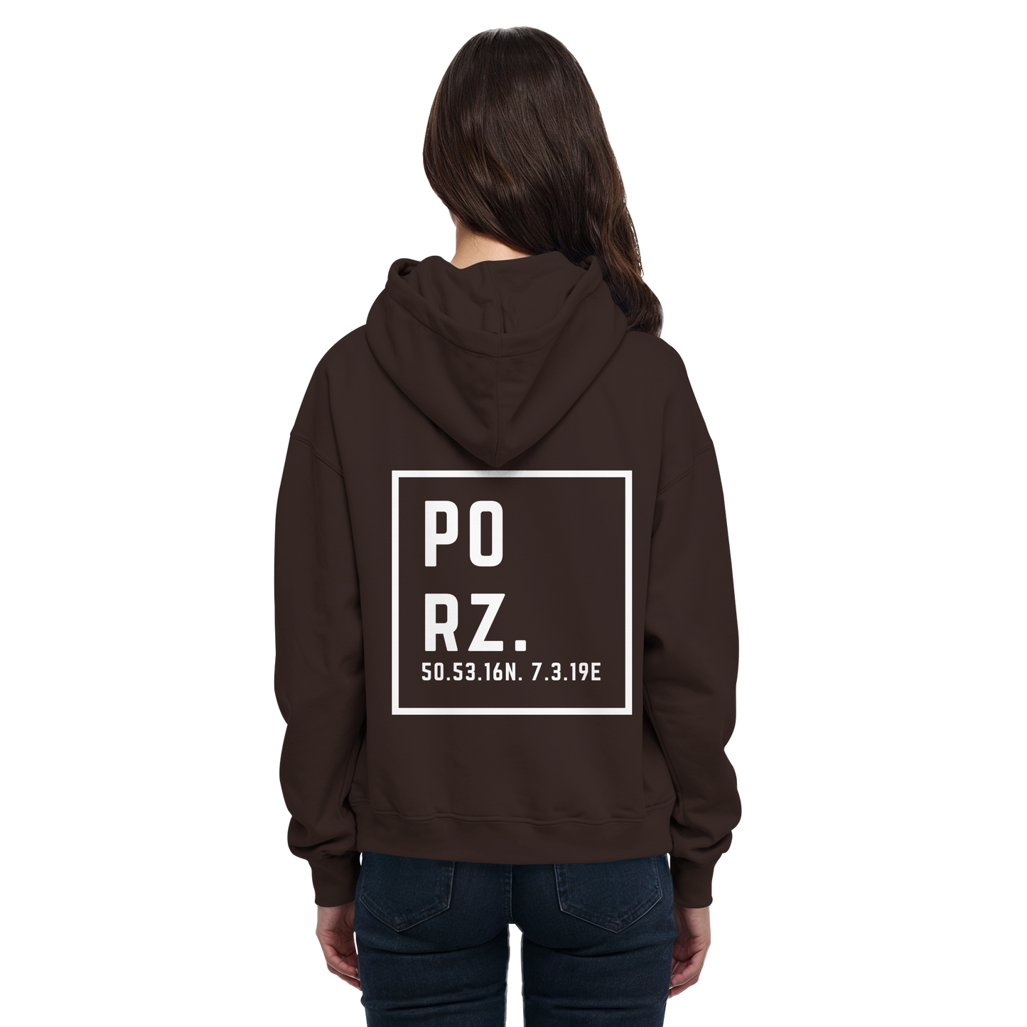 Porz Koordinaten (großer Druck Rücken) - Basic Unisex Hoodie