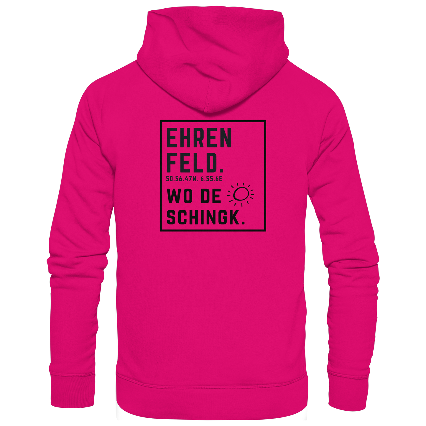 Wo de Sonn schingk - Ehrenfeld Druck Rücken - Basic Unisex Hoodie