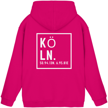 Köln Koordinaten (großer Druck auf dem Rücken) - Basic Unisex Hoodie