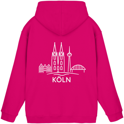 Köln Skyline (großer Druck auf dem Rücken) - Basic Unisex Hoodie