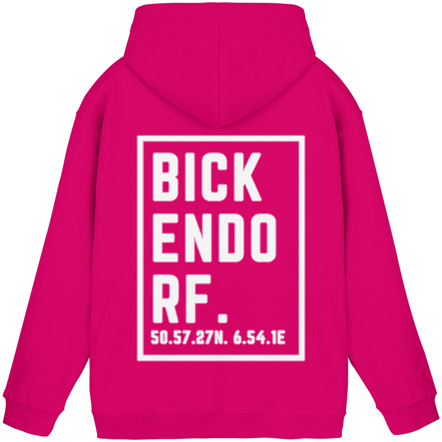 Bickendorf Koordinaten (großer Druck auf dem Rücken) - Basic Unisex Hoodie