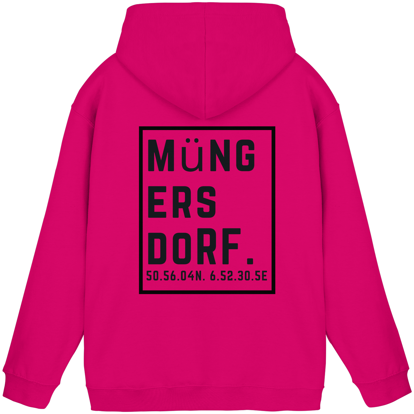 Müngersdorf Koordinaten (großer Druck auf dem Rücken) - Basic Unisex Hoodie