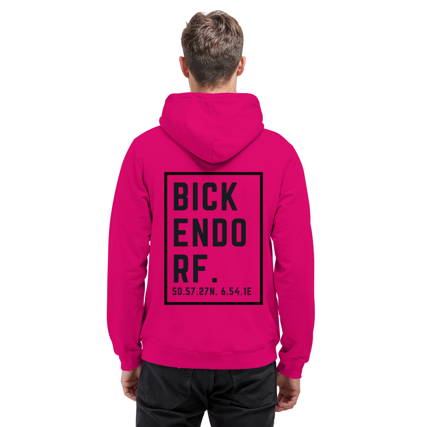 Bickendorf Koordinaten (großer Druck auf dem Rücken) - Basic Unisex Hoodie