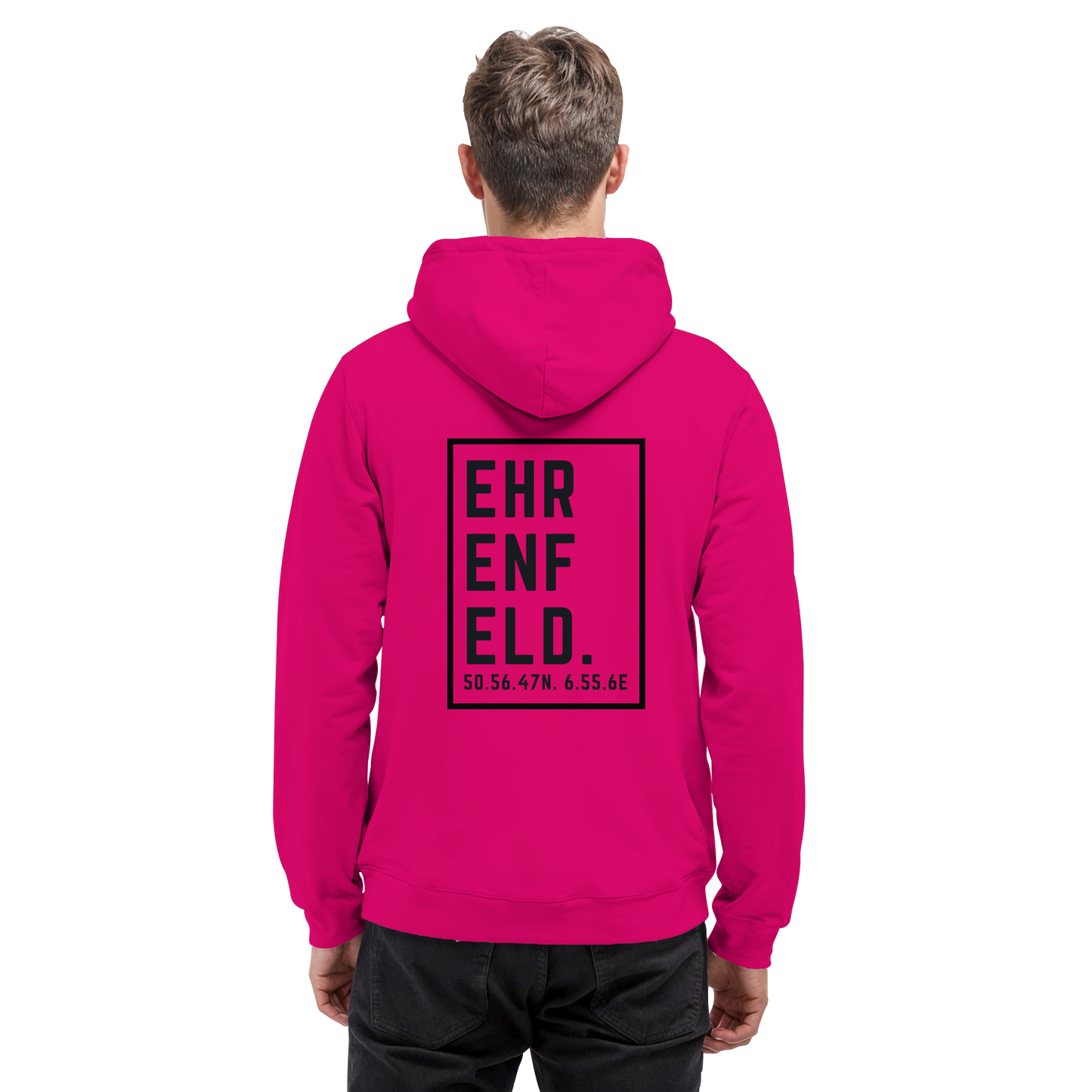 Ehrenfeld Koordinaten (großer Druck auf dem Rücken) - Basic Unisex Hoodie
