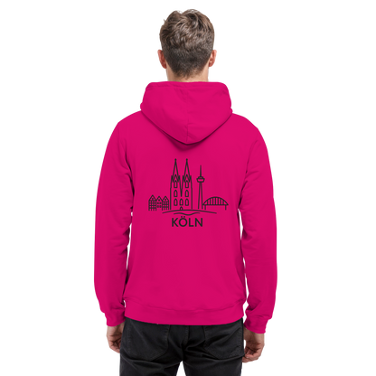 Köln Skyline (großer Druck auf dem Rücken) - Basic Unisex Hoodie