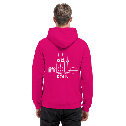 Köln Skyline (großer Druck auf dem Rücken) - Basic Unisex Hoodie