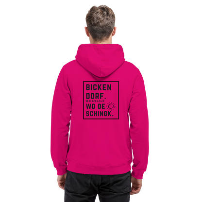 Wo de Sonn schingk - Bickendorf Druck Rücken - Basic Unisex Hoodie
