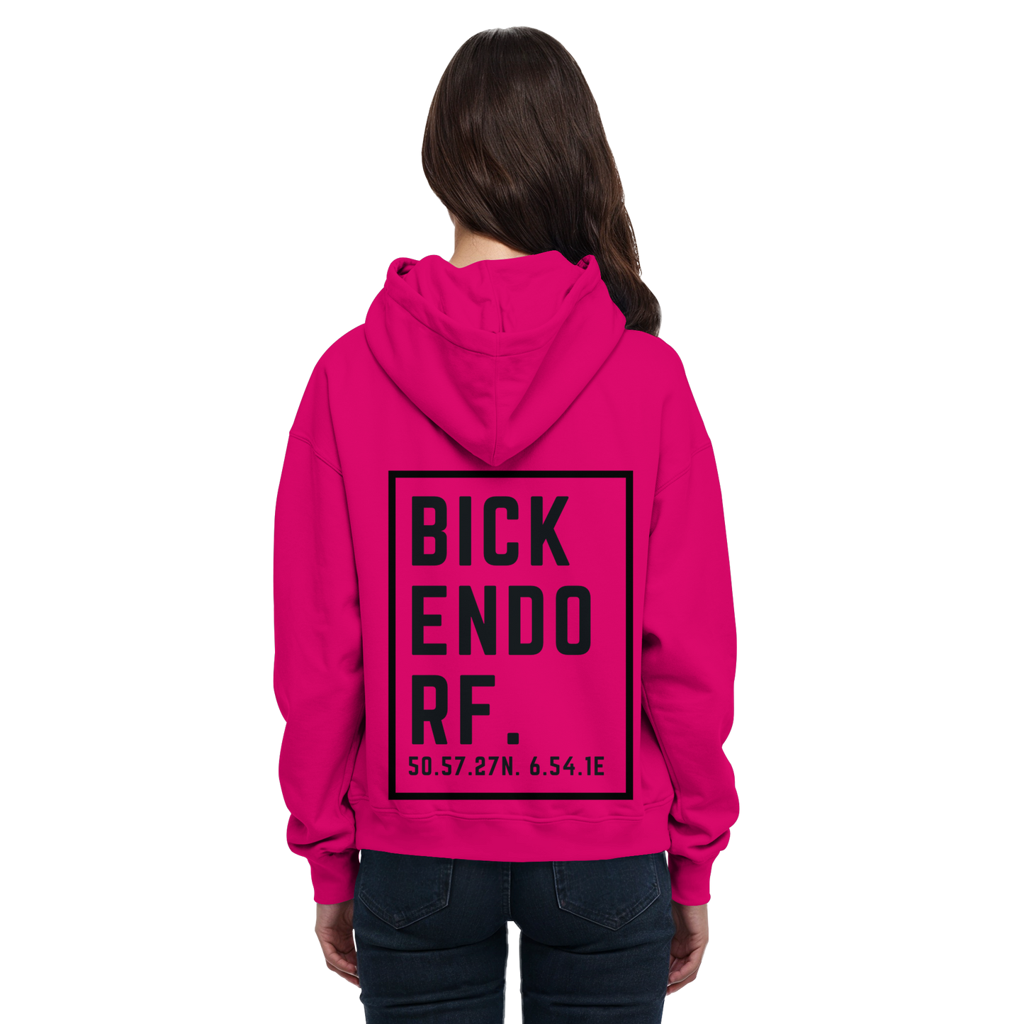 Bickendorf Koordinaten (großer Druck auf dem Rücken) - Basic Unisex Hoodie