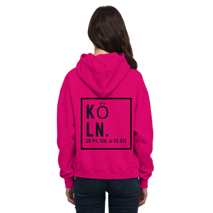 Köln Koordinaten (großer Druck auf dem Rücken) - Basic Unisex Hoodie