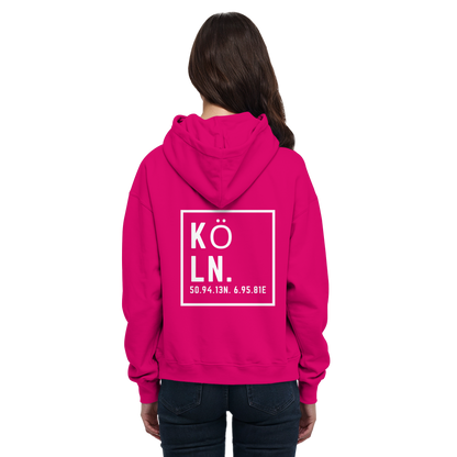 Köln Koordinaten (großer Druck auf dem Rücken) - Basic Unisex Hoodie
