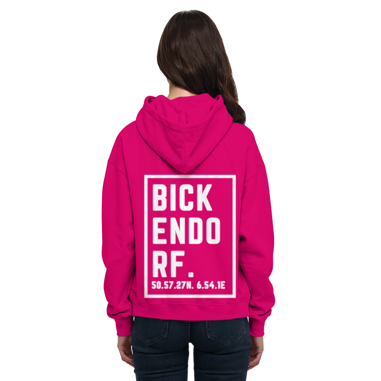 Bickendorf Koordinaten (großer Druck auf dem Rücken) - Basic Unisex Hoodie