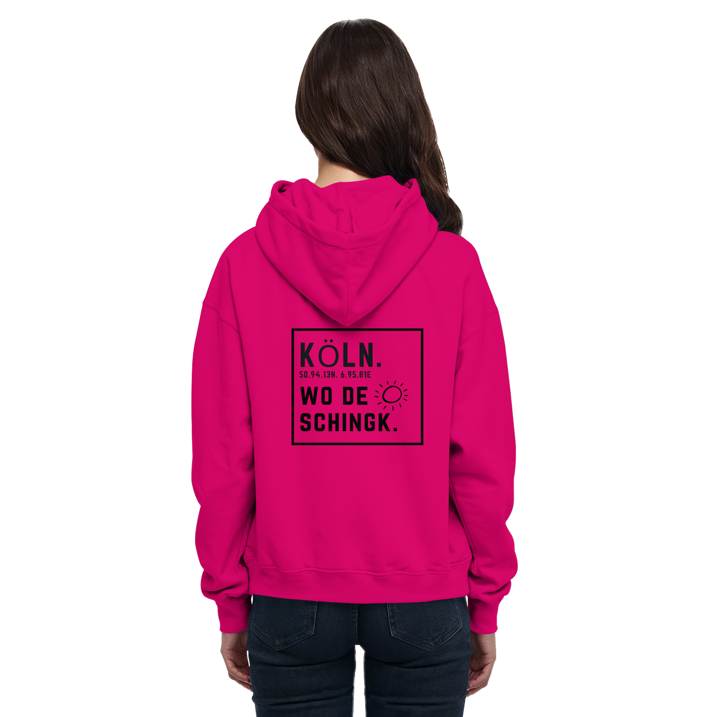 Wo de Sonn schingk - Köln Druck Rücken  - Basic Unisex Hoodie