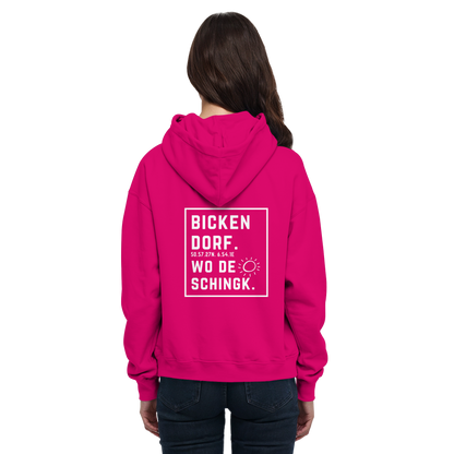 Wo de Sonn schingk - Bickendorf Druck Rücken - Basic Unisex Hoodie