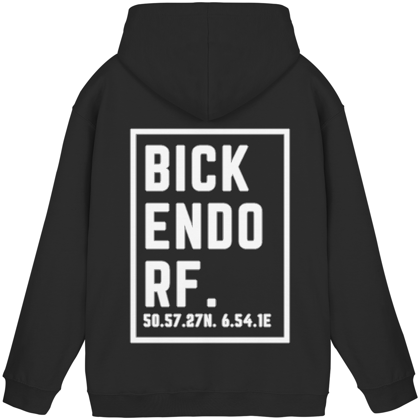 Bickendorf Koordinaten (großer Druck auf dem Rücken) - Basic Unisex Hoodie