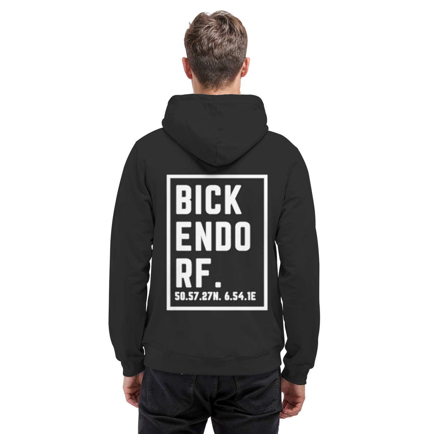 Bickendorf Koordinaten (großer Druck auf dem Rücken) - Basic Unisex Hoodie