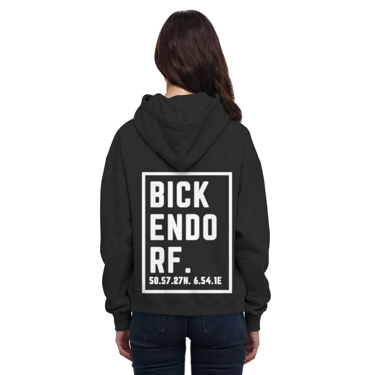 Bickendorf Koordinaten (großer Druck auf dem Rücken) - Basic Unisex Hoodie