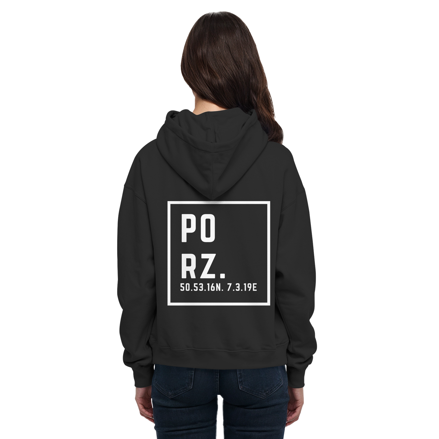 Porz Koordinaten (großer Druck Rücken) - Basic Unisex Hoodie