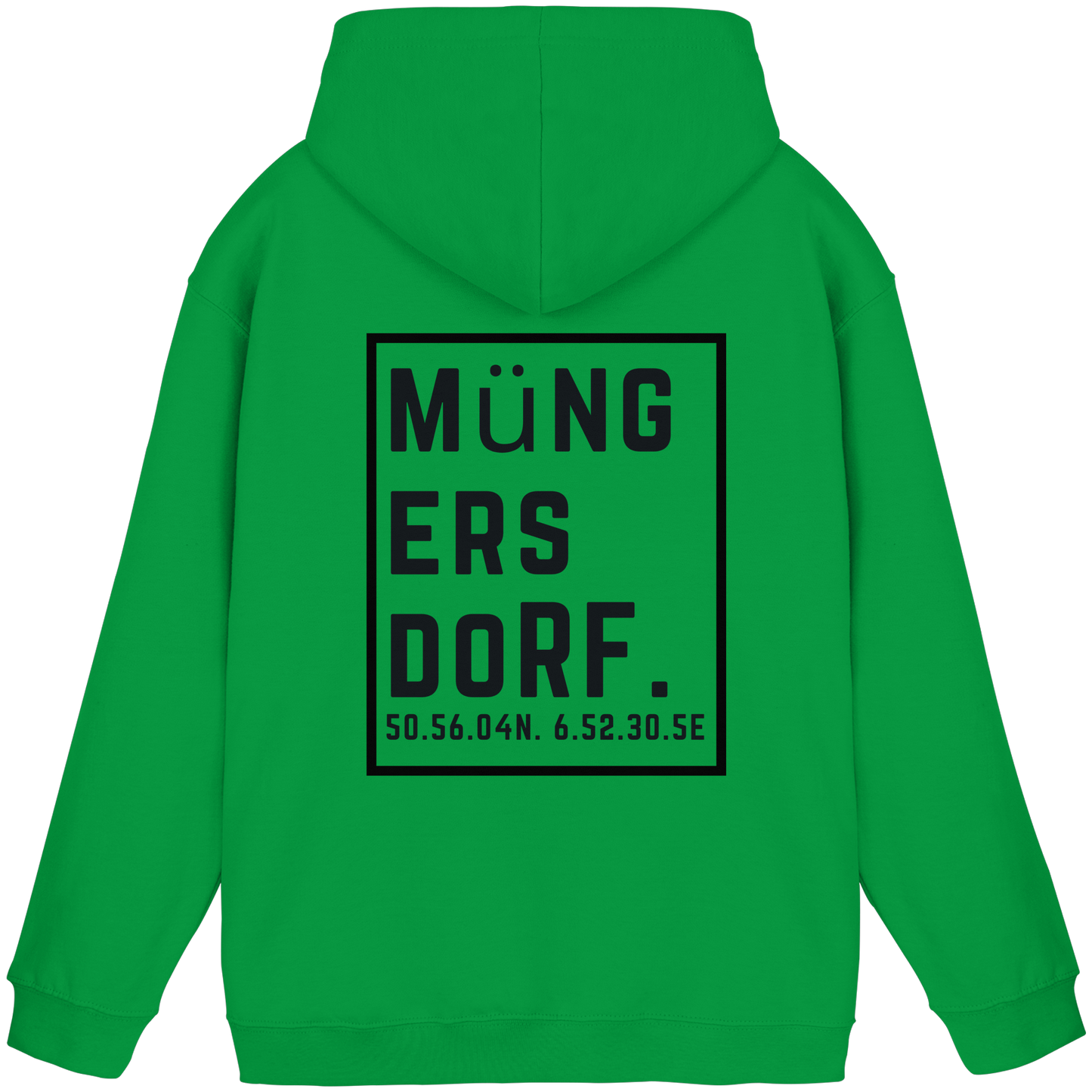 Müngersdorf Koordinaten (großer Druck auf dem Rücken) - Basic Unisex Hoodie