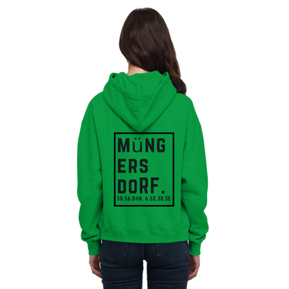 Müngersdorf Koordinaten (großer Druck auf dem Rücken) - Basic Unisex Hoodie