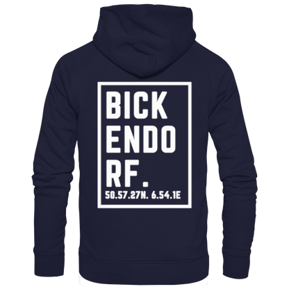 Bickendorf Koordinaten (großer Druck auf dem Rücken) - Basic Unisex Hoodie
