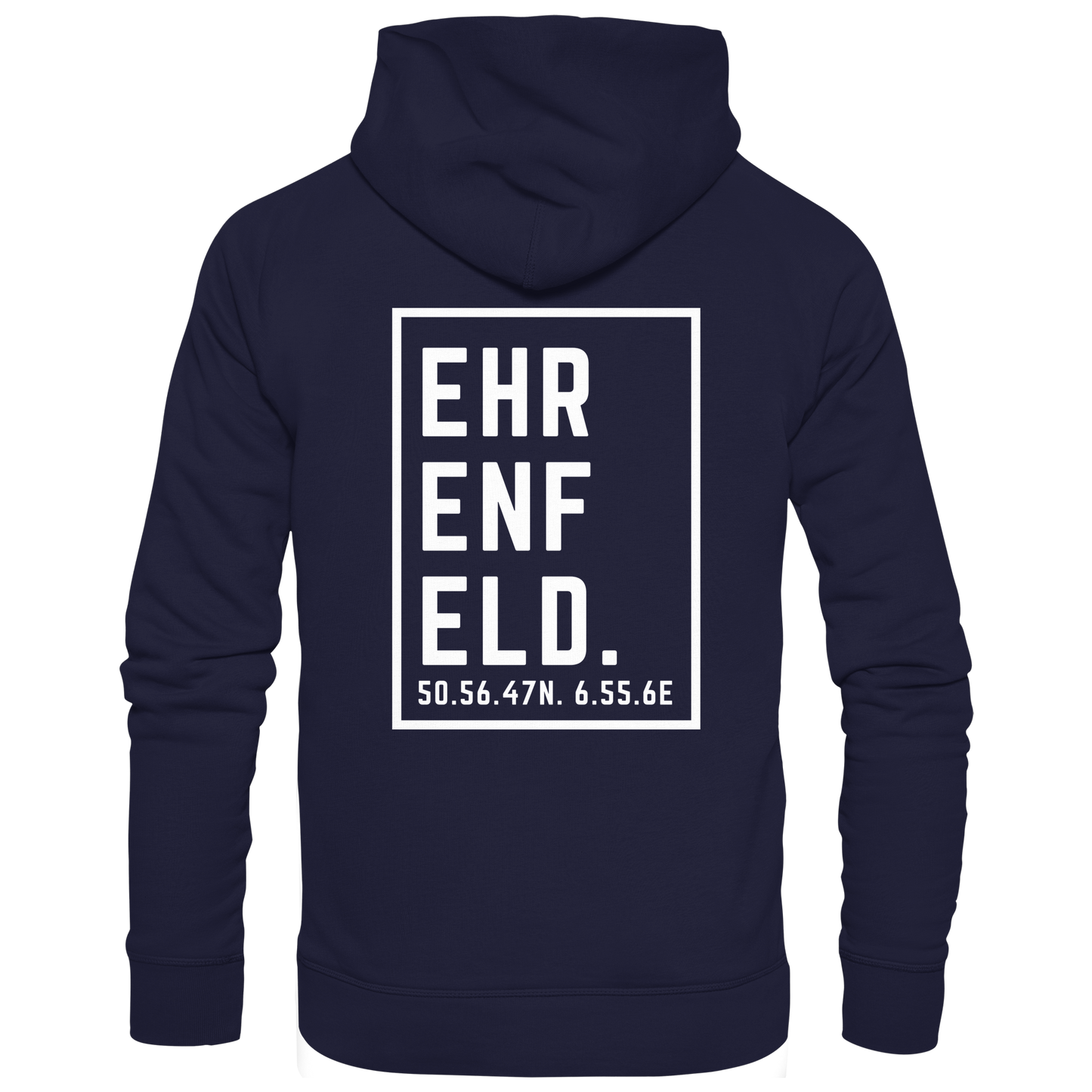 Ehrenfeld Koordinaten (großer Druck auf dem Rücken) - Basic Unisex Hoodie