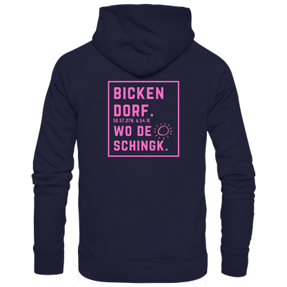 Wo de Sonn schingk - Bickendorf Druck Rücken - Basic Unisex Hoodie