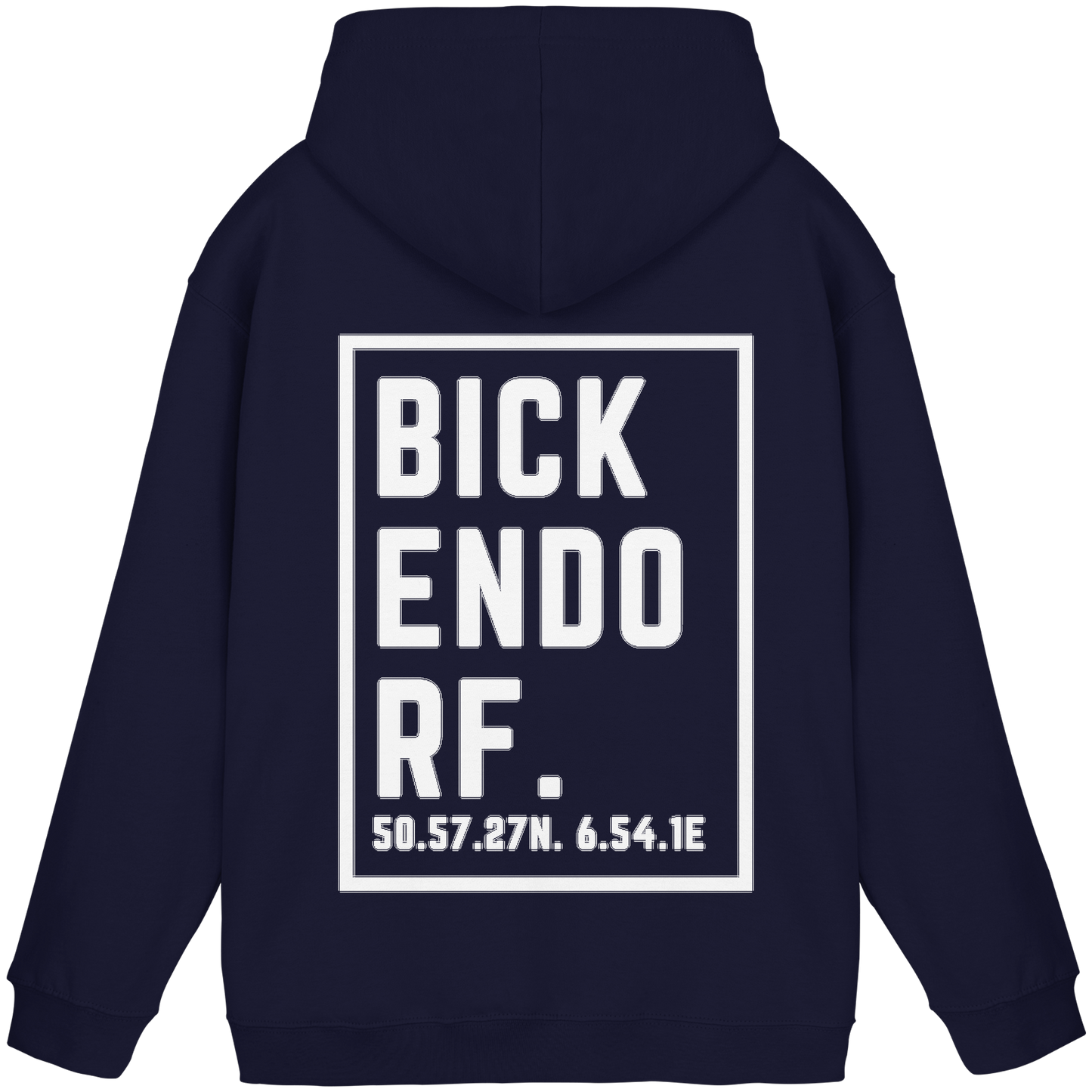 Bickendorf Koordinaten (großer Druck auf dem Rücken) - Basic Unisex Hoodie